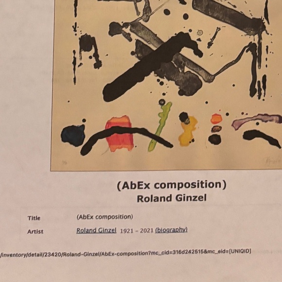 Roland Ginzel Lithograph "Untitled" TRUST 2 of 5 - 1981 - Picture 9 of 12